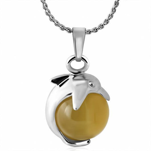Sunlit Splash Dolphin Necklace