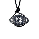 Lava Stone Yin Yang Adjustable Necklace