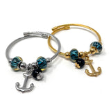 Anchor Charm Bangle Bracelet