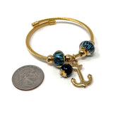 Anchor Charm Bangle Bracelet