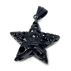Black Star Swirl Pendant